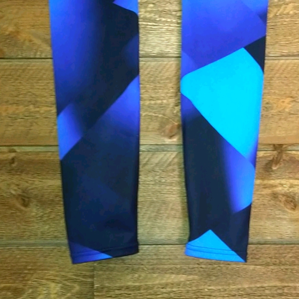 Athleta Work Out Leggings Blue and Black Size S - Picture 7 of 10